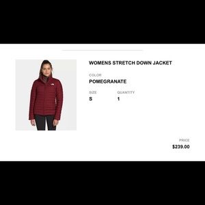 North face down jacket.